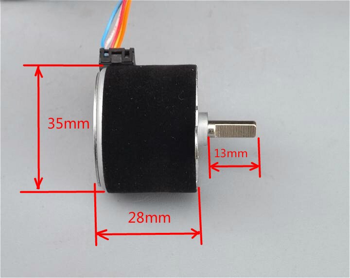 2pcs/lot Mini 35mm 35BY412 4-phase 5-wire DC12V Permanent Magnet Deceleration Stepper Motor