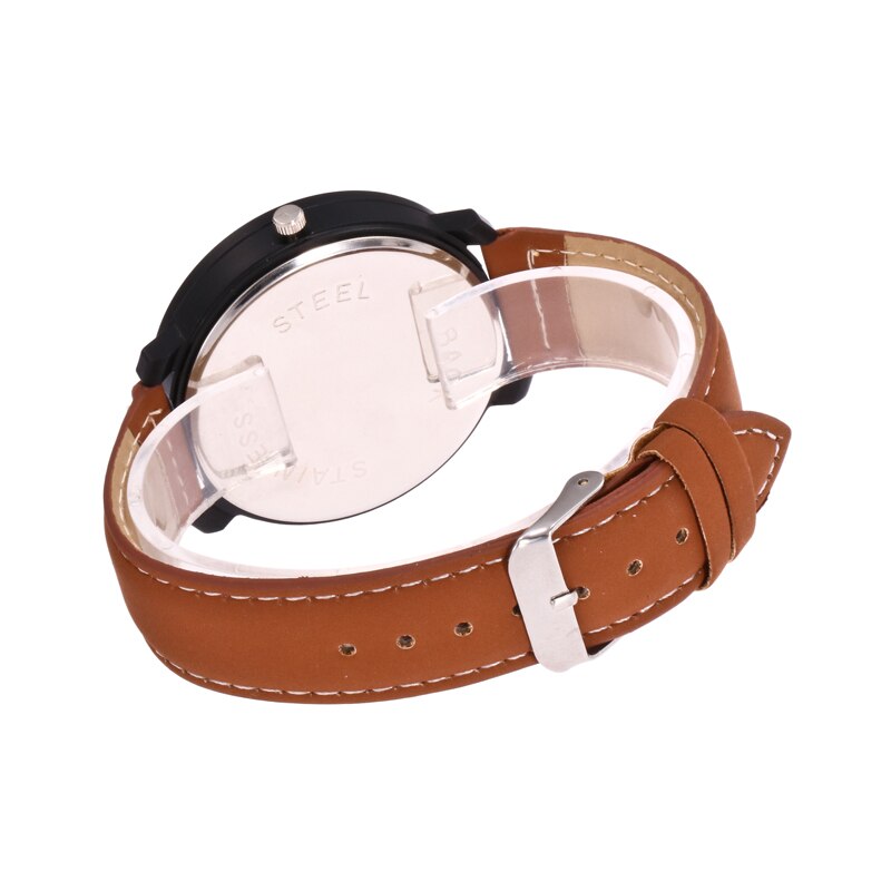 Mode Lederen Quartz Analoog Vrouwen Mannen Lovers 'Horloge Fluwelen Riem Horloge Luxe Horloge