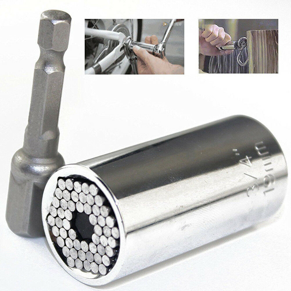 7-19mm gator grepp universal hylsnyckel borradapter 2- delars mutterbultverktyg