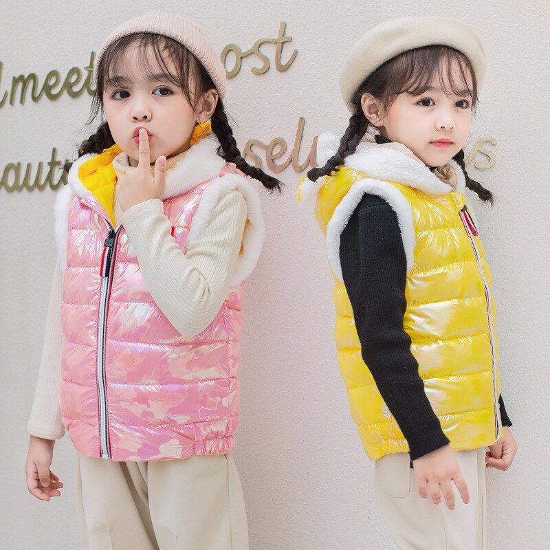 Baby Kleding Herfst En Winter Gewatteerde Down Vest Voor Baby Jongens En Meisjes Warm Vest Jas Met Konijn Oren Voor jongens En Meisjes