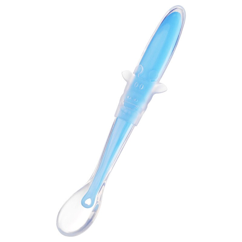 Baby Silicone Bowl Children Silicone Slip-proof Plate Integrated Separate Sucker placemat divided plate: Sky Blue