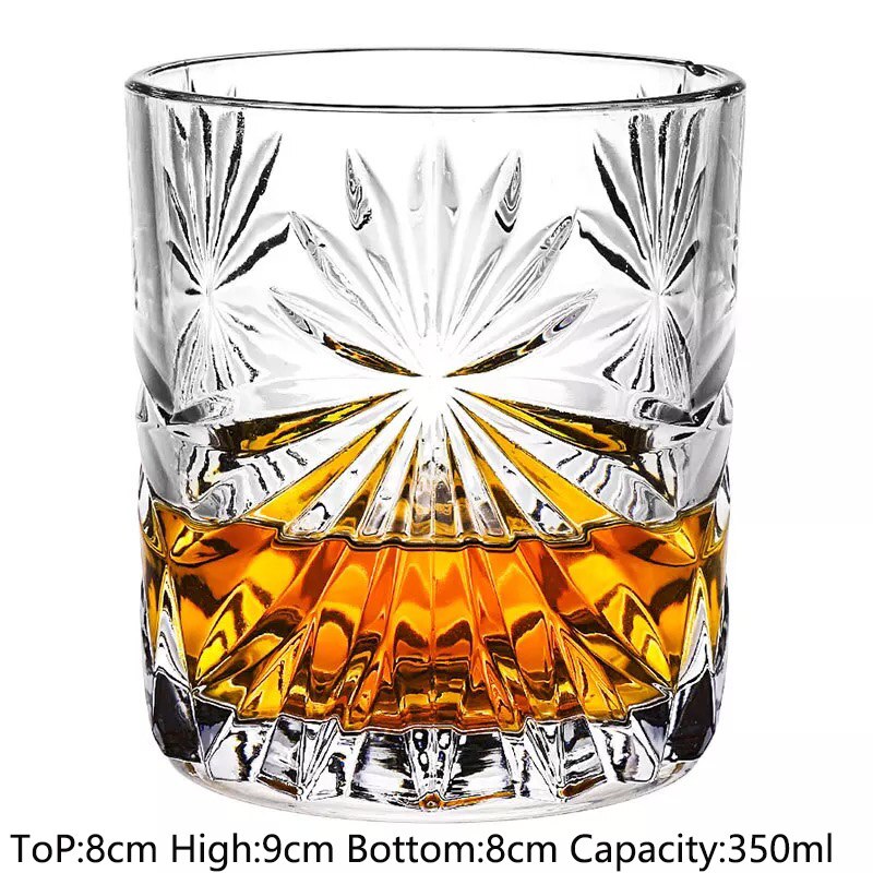 Whiskey Glasses,Old Fashioned Whiskey Glasses, Scotch Whisky, Bourbon, Cocktails, RUM, Durable Bar Spirit Glass: 8