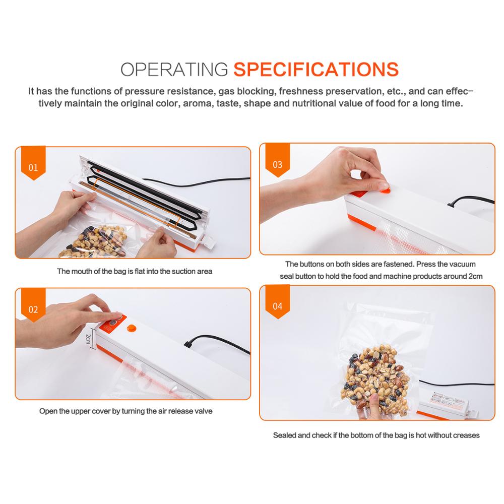 FoodSaver Vacuum Sealer Machine for Food Preservation with Bags Starter Kit Number Vacuum Sealer System Compact and Easy Clean