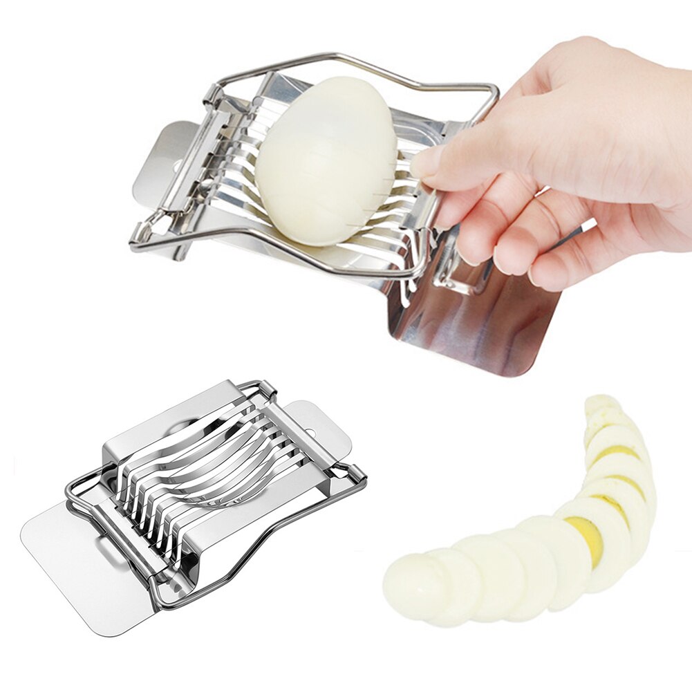 Huishoudelijke Roestvrijstalen Gekookt Ei Slicer Sectie Cutter Keuken Benodigdheden