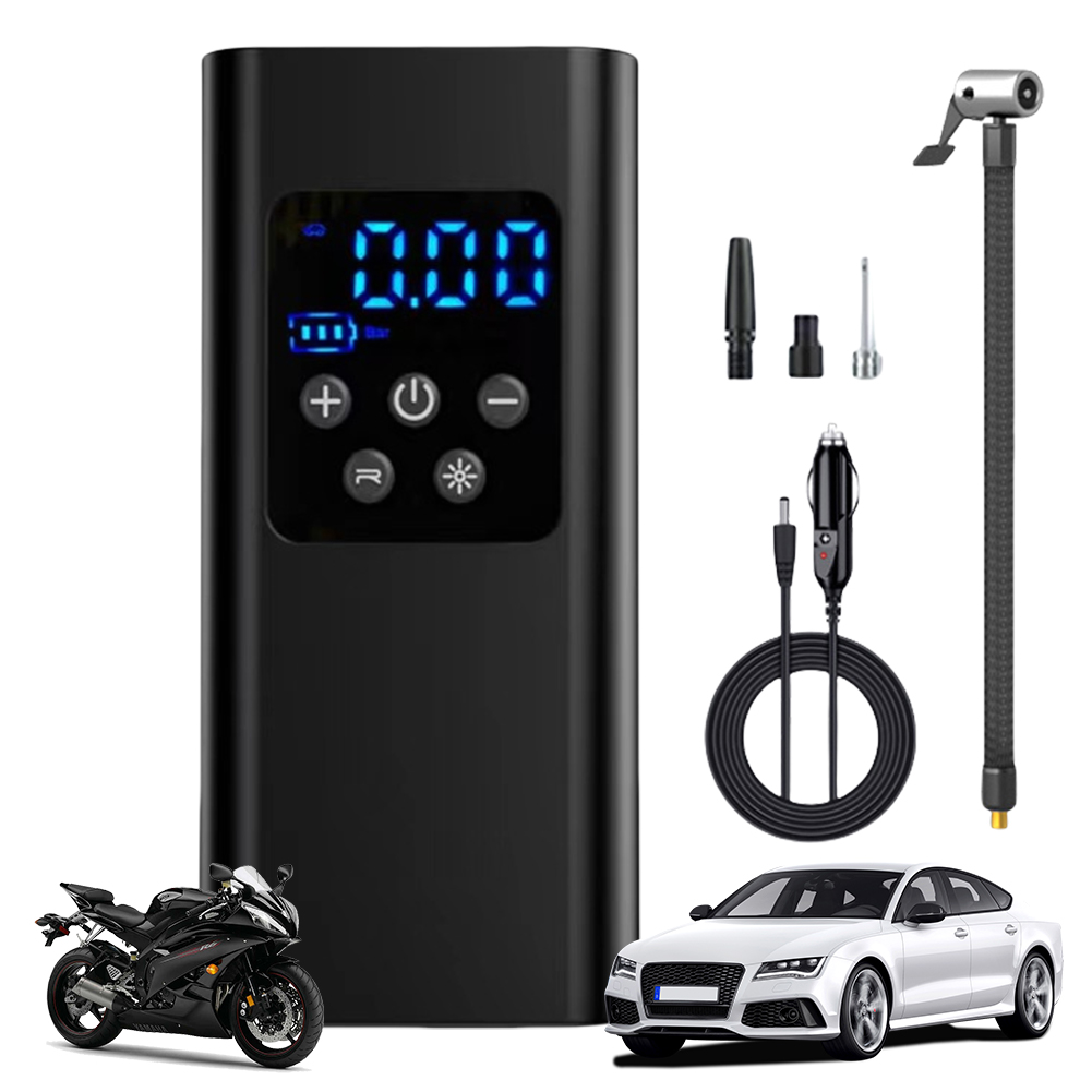 Wireless/Wired Electric Tire Inflator 150PSI Car Tire Inflatable Pump LCD Digital Display Electric Air Compressor with LED Light