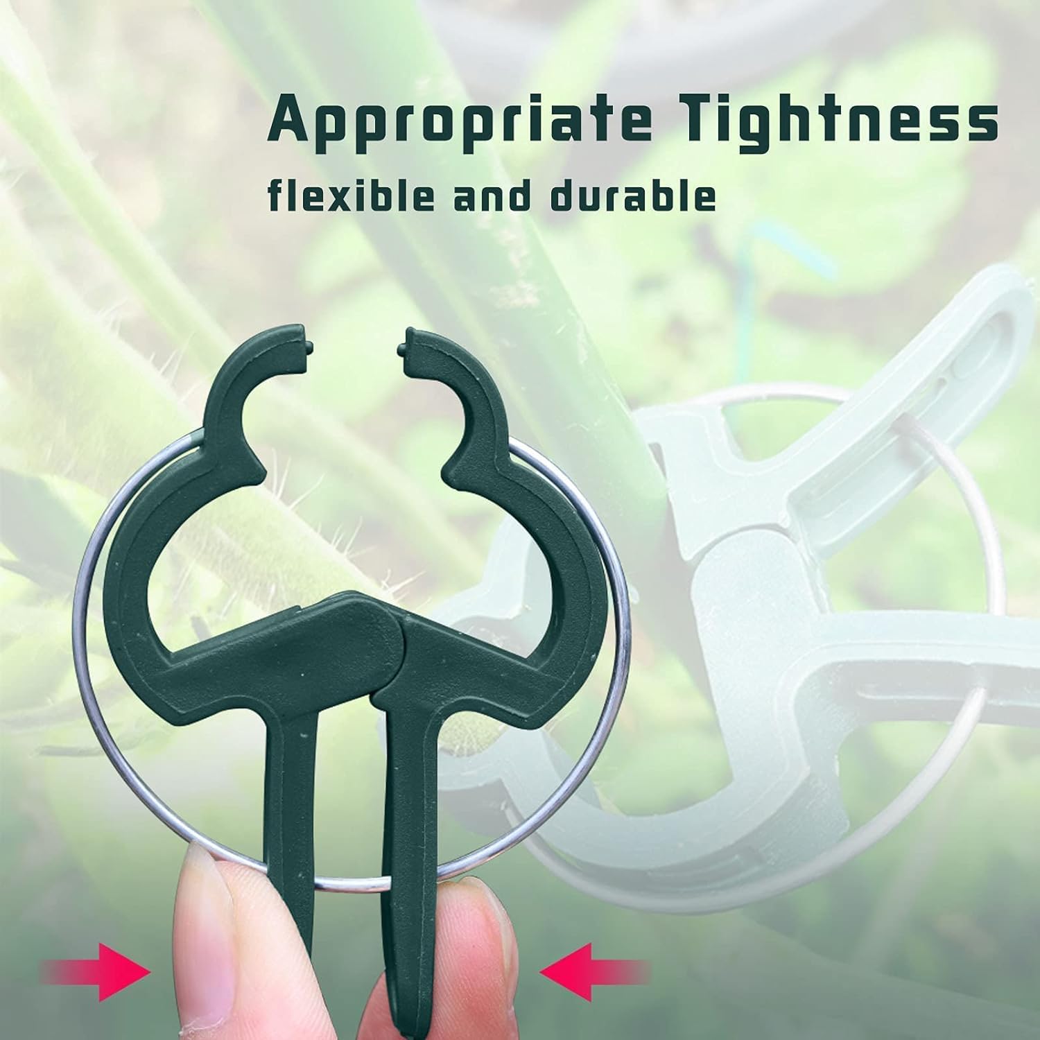 Clips fijos para plantas, soporte reutilizable para invernadero de jardín, plantas fijas, vid, flores, plántulas, tomates, suministros de jardín