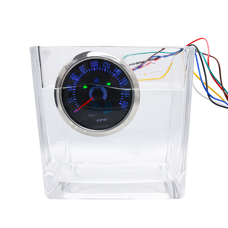 Compteur de vitesse GPS 3 en 1 pour moto, multifonction, 7 couleurs, rétro-éclairage, compteur de vitesse avec pignon, kilométrage Total