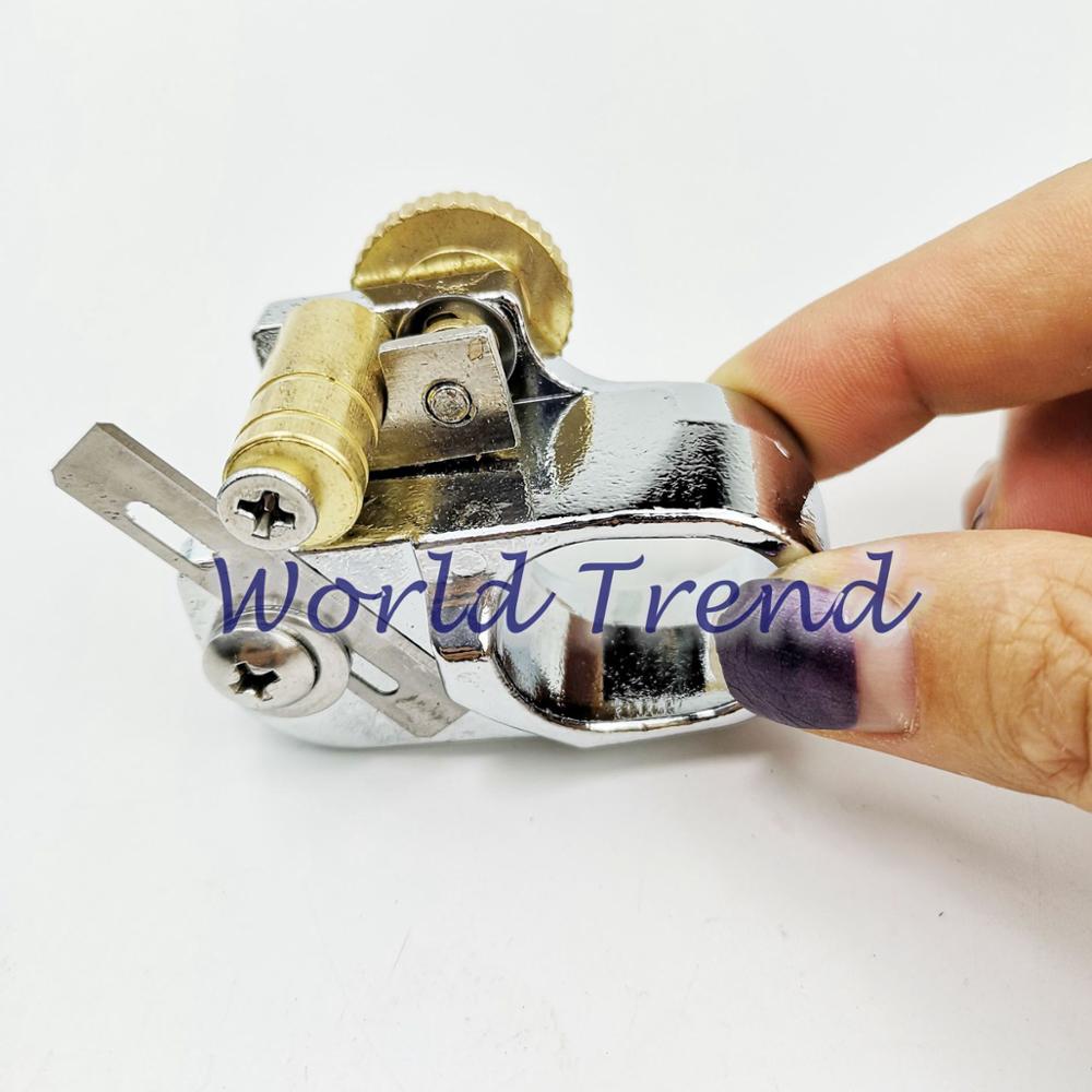 Cortador de tiras y correas con anillo de dedo, herramienta de corte manual de cuero DIY ajustable con cuchillas, herramienta de artesanía de cuero, cortador de correas