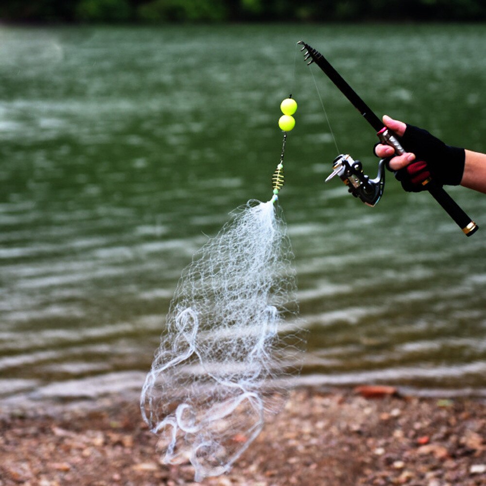 nueva de de red de primavera red de pesca banco de peces deportes al aire libre de equipos de red de pesca herramientas de red 90CM: C 4.5X4.5cm