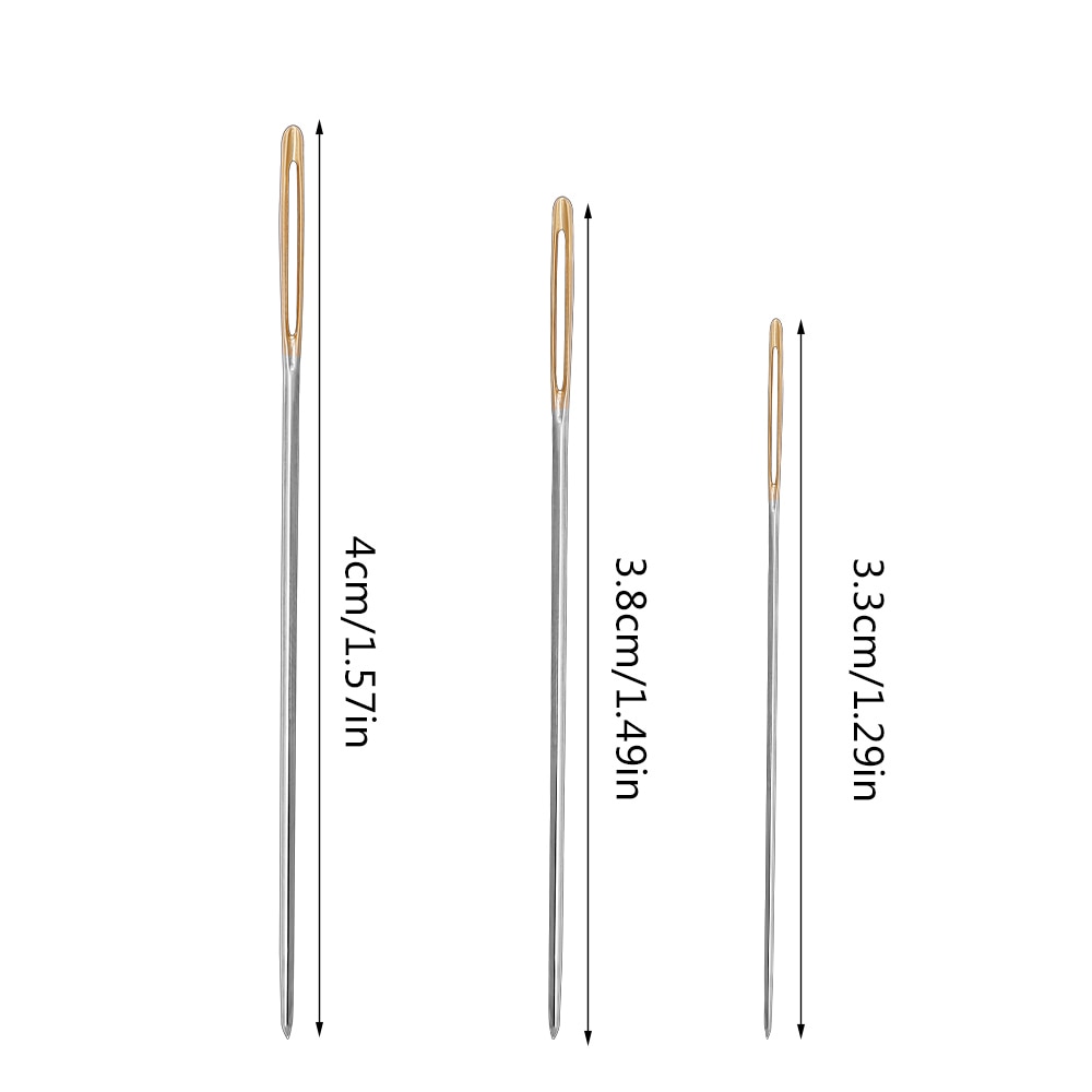 Lmdz 100/30 kpl kultaisen hännän kirjonta kangas ristipistoneulat koko 22#24#26# ommel kangas ompelusarja työkalut ompeluneulat