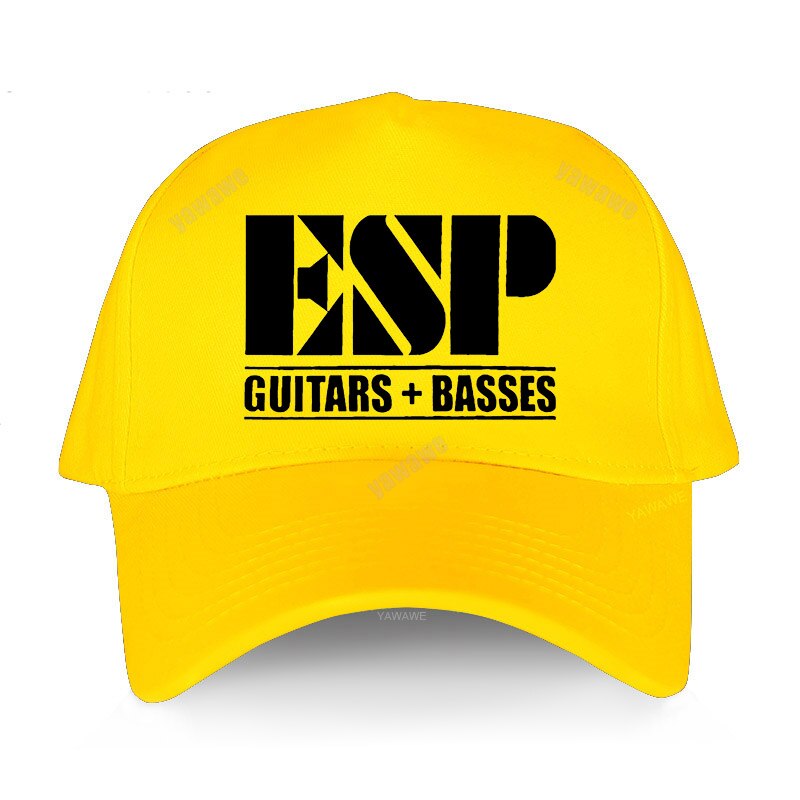 Summer Esp Guitars Caps Casual Adjustable Baseball Cap Men Music Guitars Hats: yellow