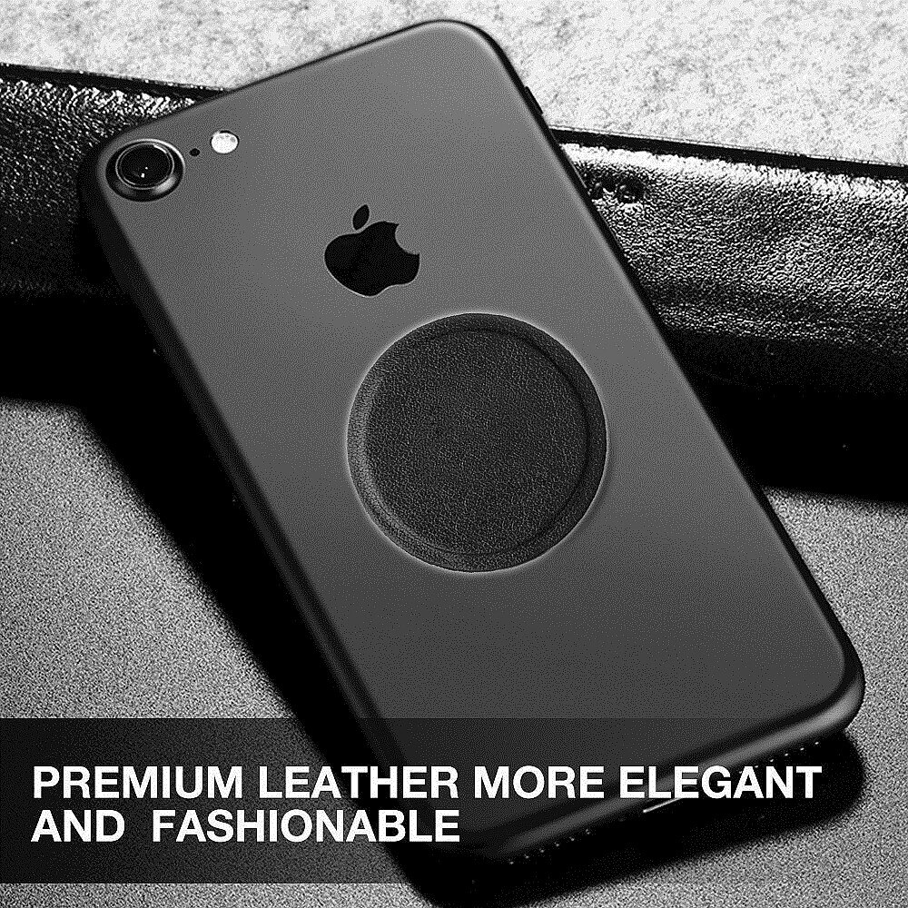 JUSFYU-soporte magnético para teléfono de coche, placa de Metal y hojas de hierro de cuero para rejilla de ventilación de aire, soporte de coche