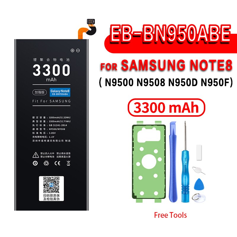 NOHON Batteria Per Samsung Galaxy S9 S8 Più S7 S6 Bordo Più S5 S4 NFC S3 Note8 Note4 Note3 NFC note2 N910X N9100 Phone Bateria: Note8