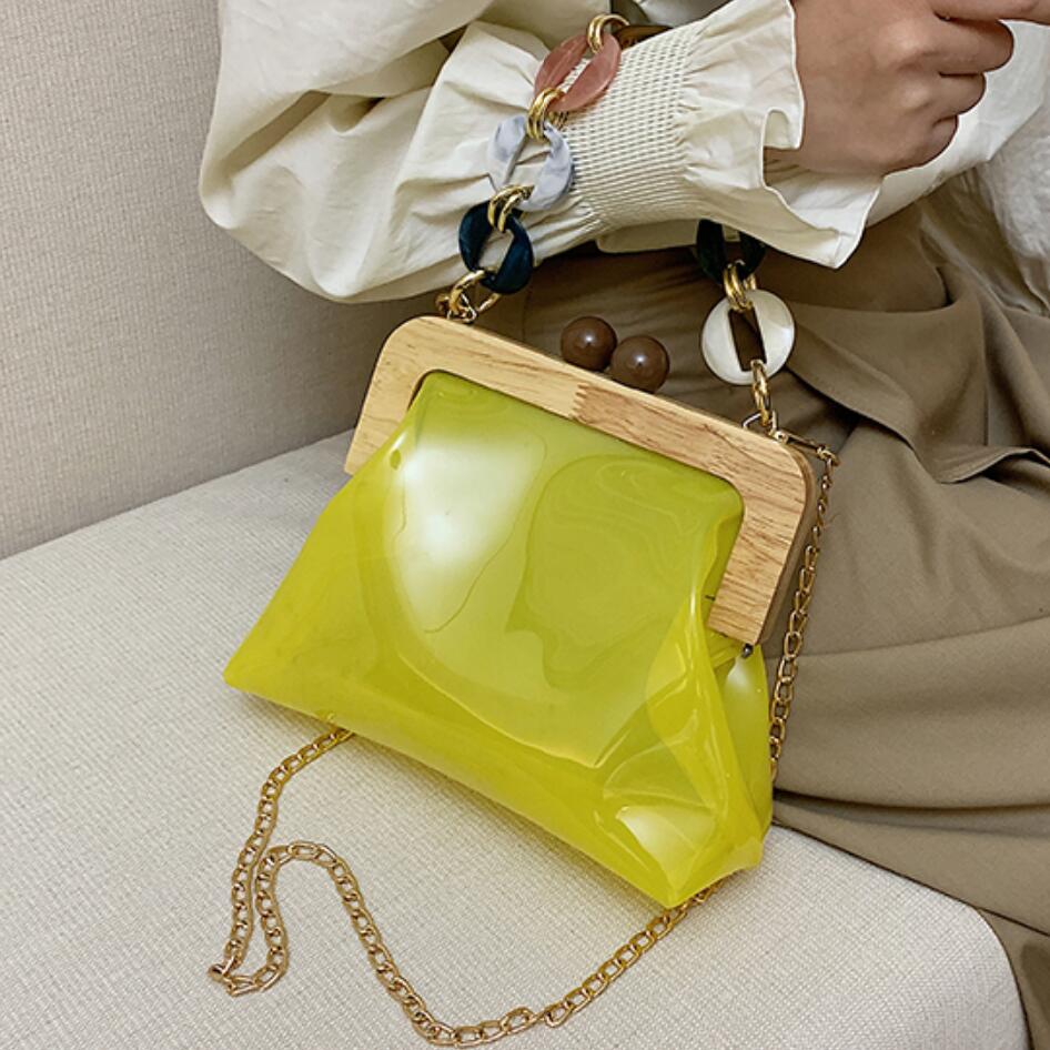 Transparente jelly tote bag 2020 verão novo de alta qualidade pvc designer feminina bolsa de viagem corrente ombro saco do mensageiro