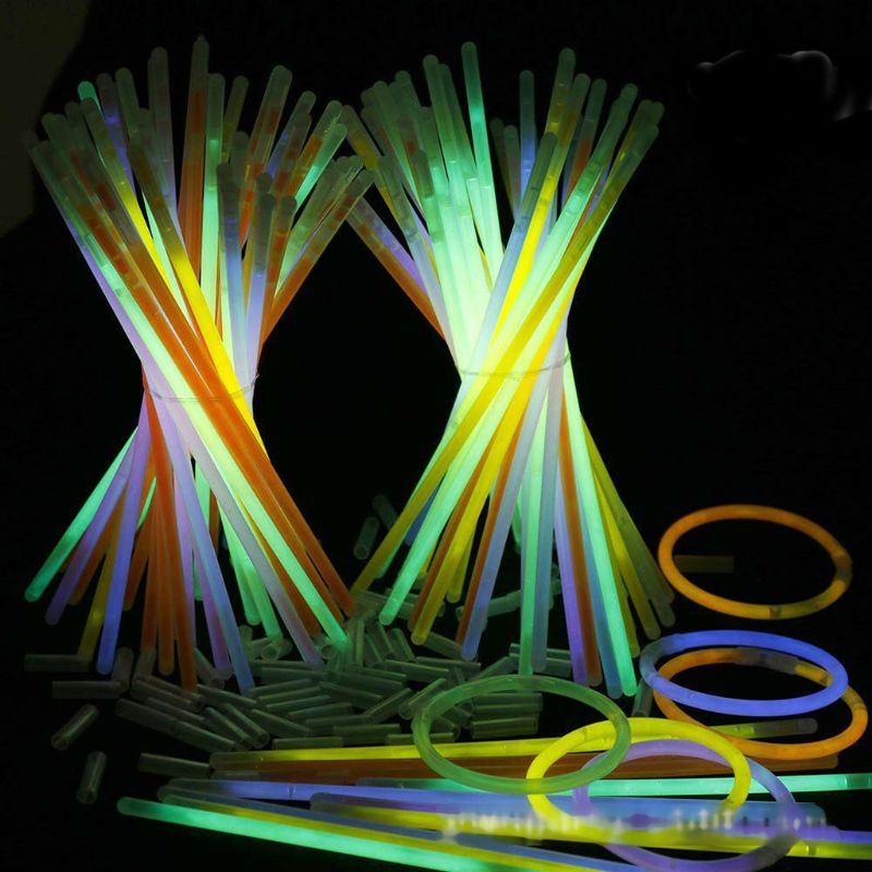 100Stck Fluoreszenz Licht glühen in dunkel Stöcke Armbänder Hochzeit Party Favor Spielzeug NEUE