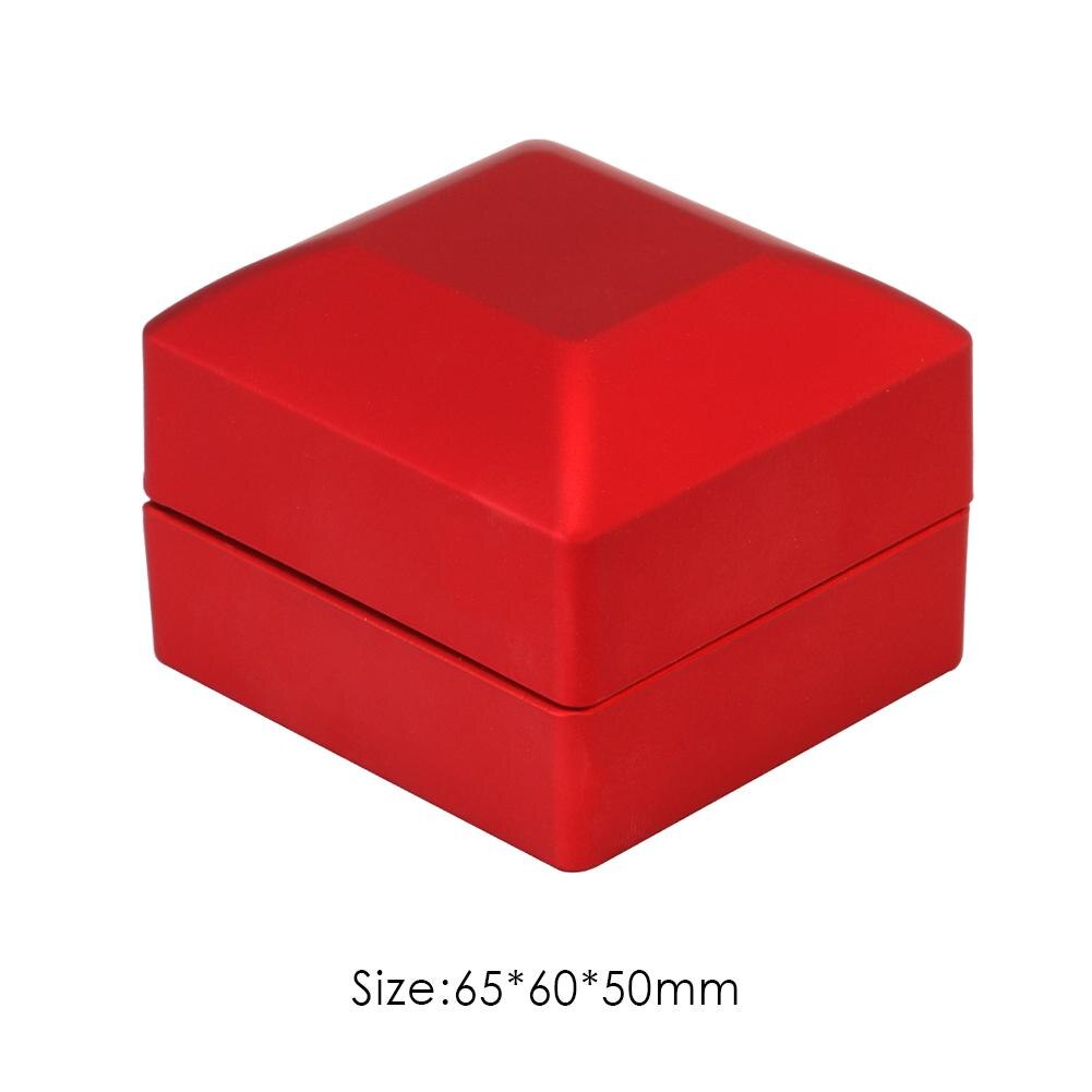 LED Lighted Earring Ring Box Wedding Ring Storage Jewelry Display Packaging Organizer Storage For Engagement