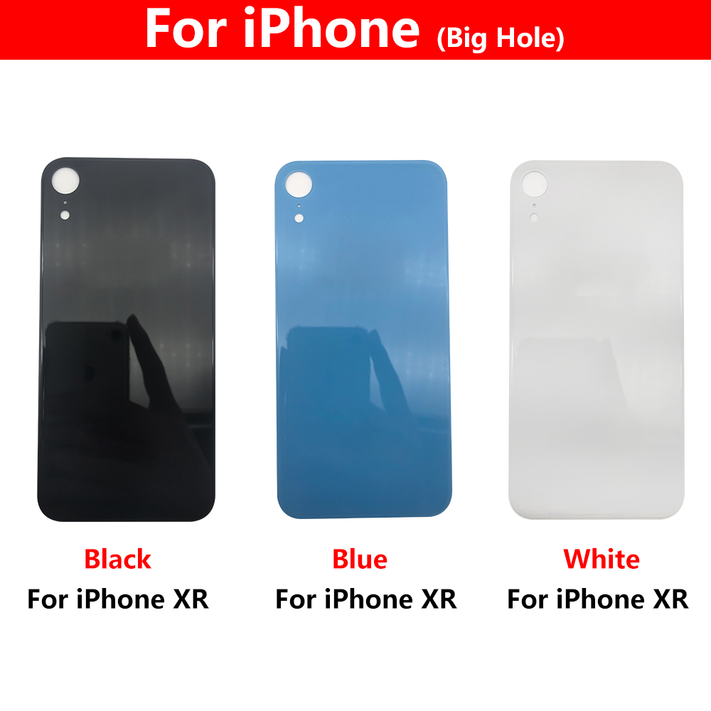 Big Hole tylna szklana pokrywa baterii dla Iphone 8 Plus XR pokrywa baterii szklana pokrywa tylnej obudowy wymiana obudowy