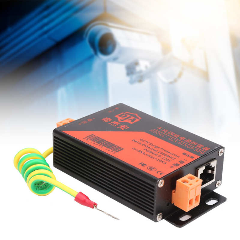 CCTV System Surge Suppressor POE Arrester Protector Gigabit Network Power Protection for multiple devices