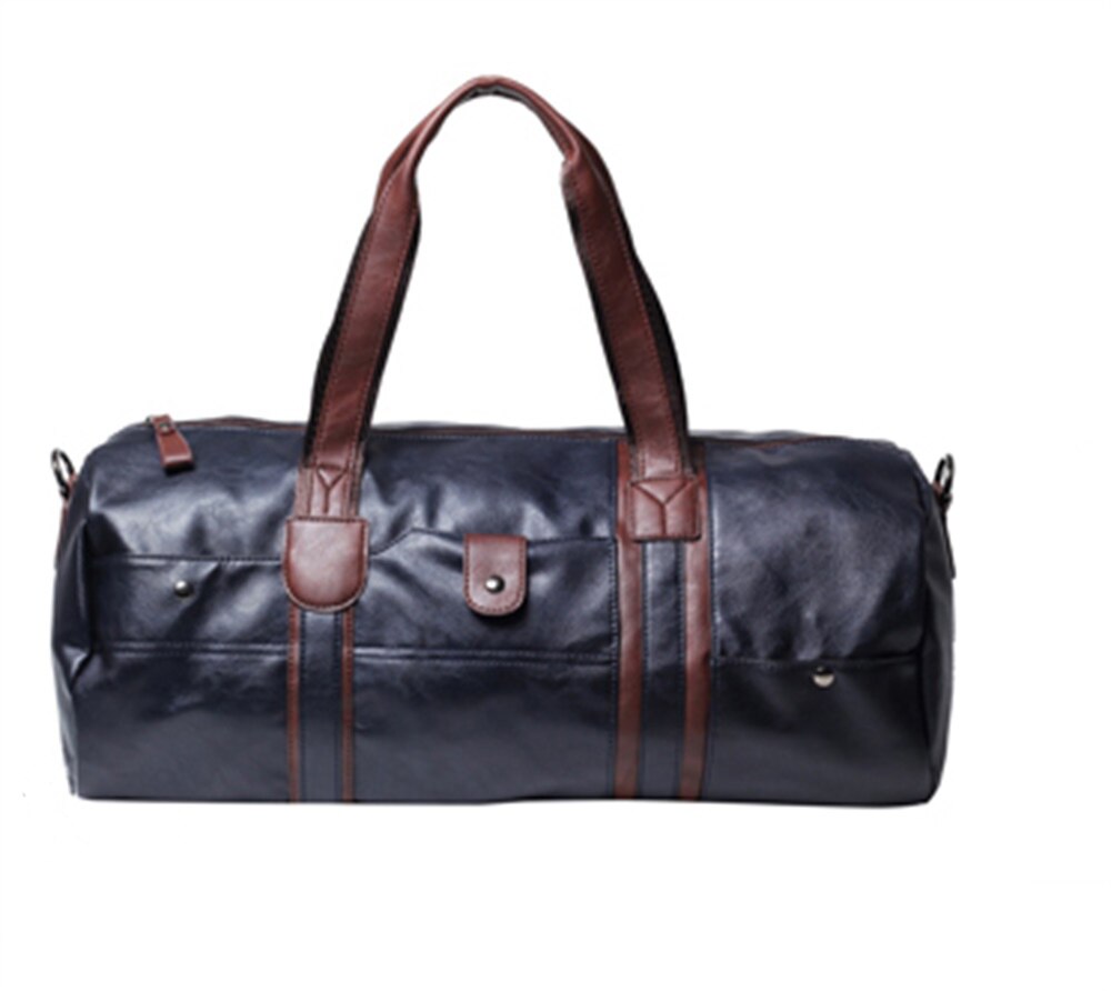 SPORTSHUB Soft PU Leather Men's Sport Bags Gym Bag Sports HandBag Fitness Bags Travel Case Workout Shoulder Bag SB0026: BLUE