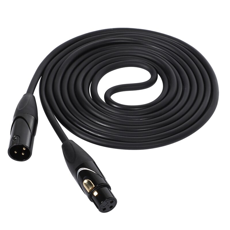 3 Pin Xlr Man-vrouw Microfoon Verlengkabel Audio Extension Kabels Cord Draad Lijn Zwart Voor Microfoon