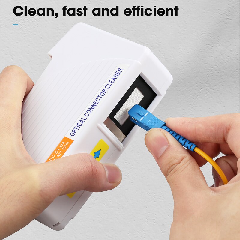 COMPTYCO Fiber End Face Cleaning Box Fiber Wiping Tool Pigtail Cleaner Cassette Ftth Optic Fiber Cleaner Tools for SC/ST/FC/LC