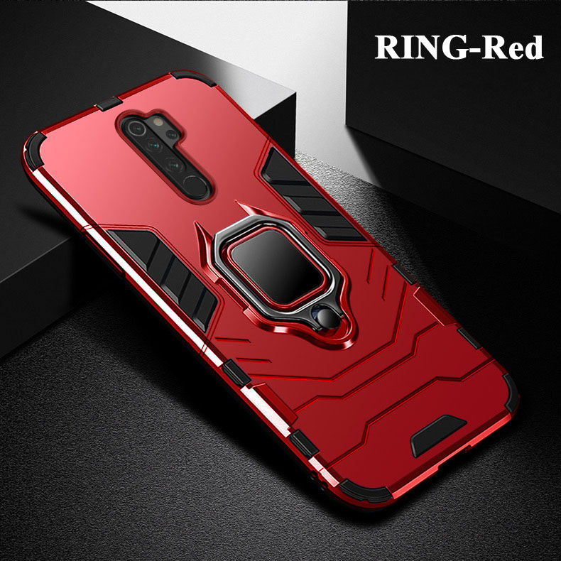 Etui pancerne dla Redmi Note 8 9 10 Pro Max 8A 8T 9A 9C 9S 10S Pokrowiec na telefon dla Xiaomi Mi 10 Lite 10T 5G POCO X3 NFC M3 F3 F2 Pro F1: PC / Brązowy