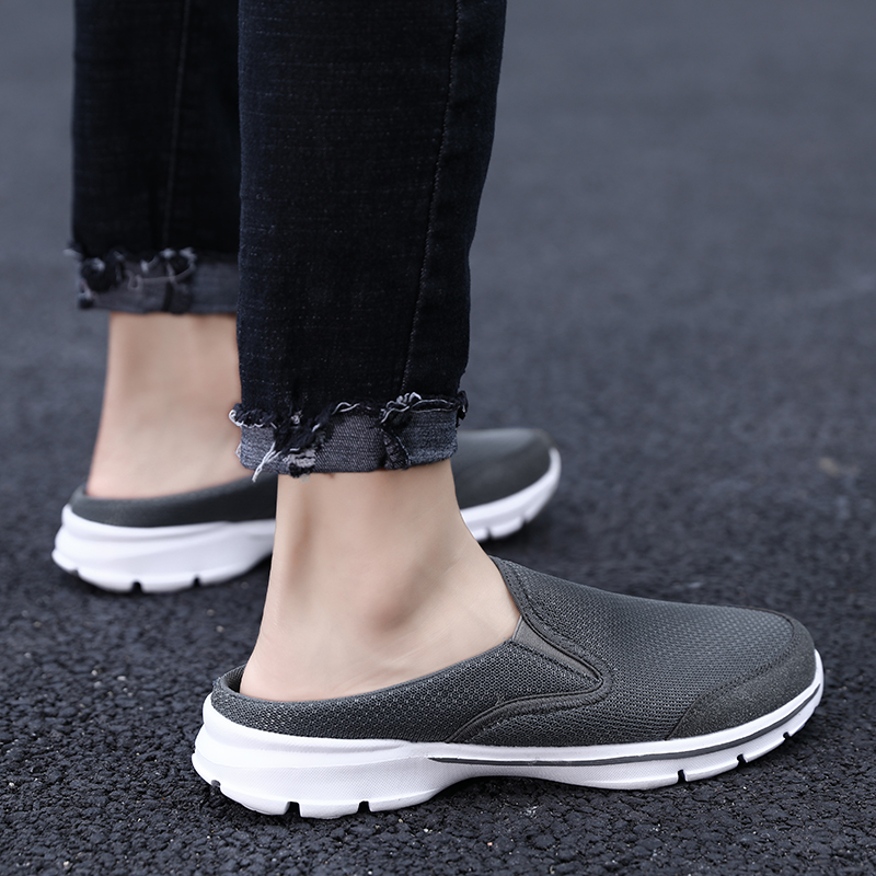 Susugrace – demi-chaussures pour hommes, mocassins plats décontractés pour l'extérieur, à la , doux et respirants, chaussures Super légères pour hommes, demi-pantoufle,