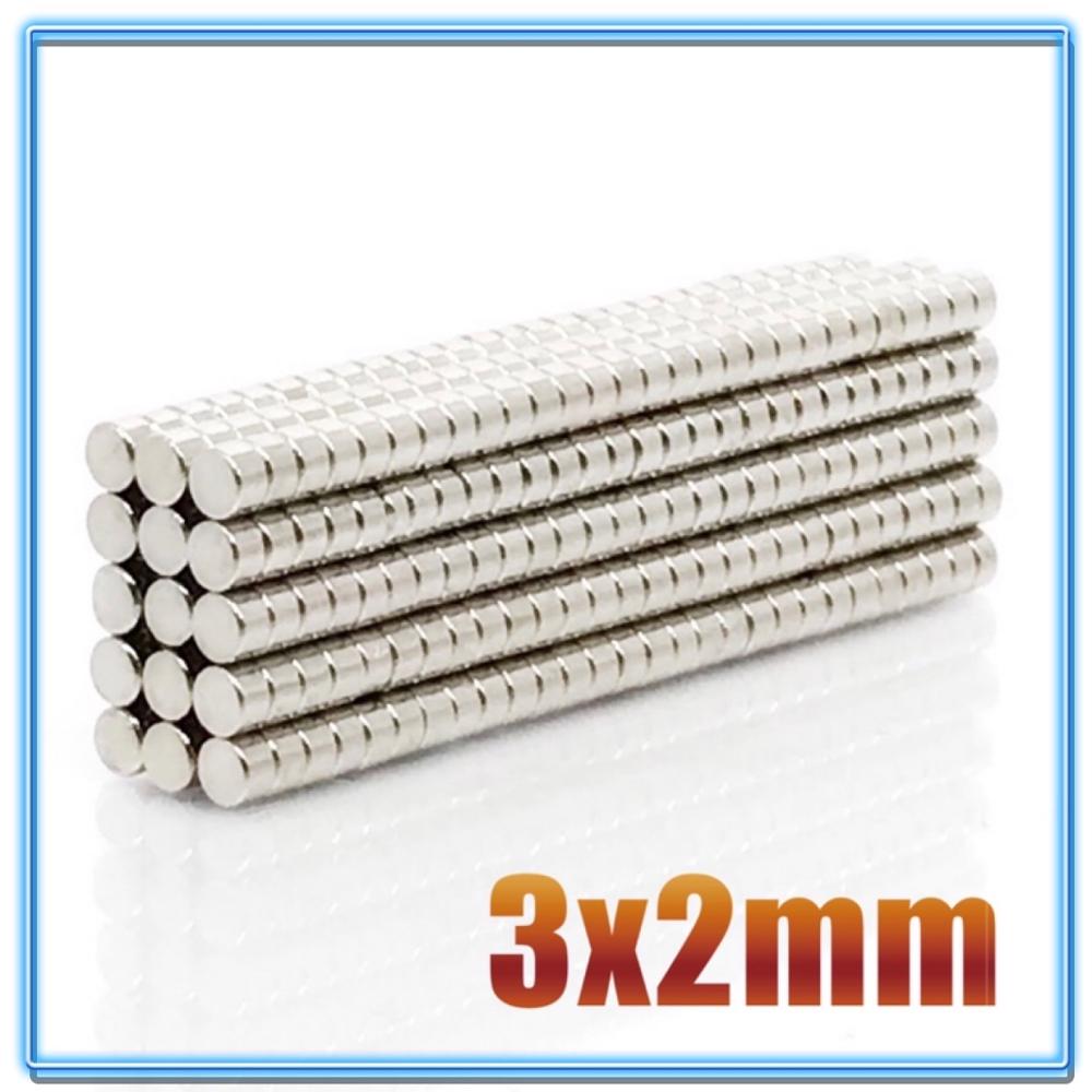 500Pcs Mini Kleine N35 Ronde Magneet 3X1 3X1.5 3X2 3X4 3X5 3X10 Mm Neodymium Magneet Permanente Ndfeb Super Sterke Krachtige Magneten: 3x2(500pcs)