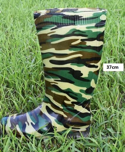 Aleafalling waterproof rain boots labor shoes graffiti men rainproof workplace rubber knee high tube boots slip on botas m73