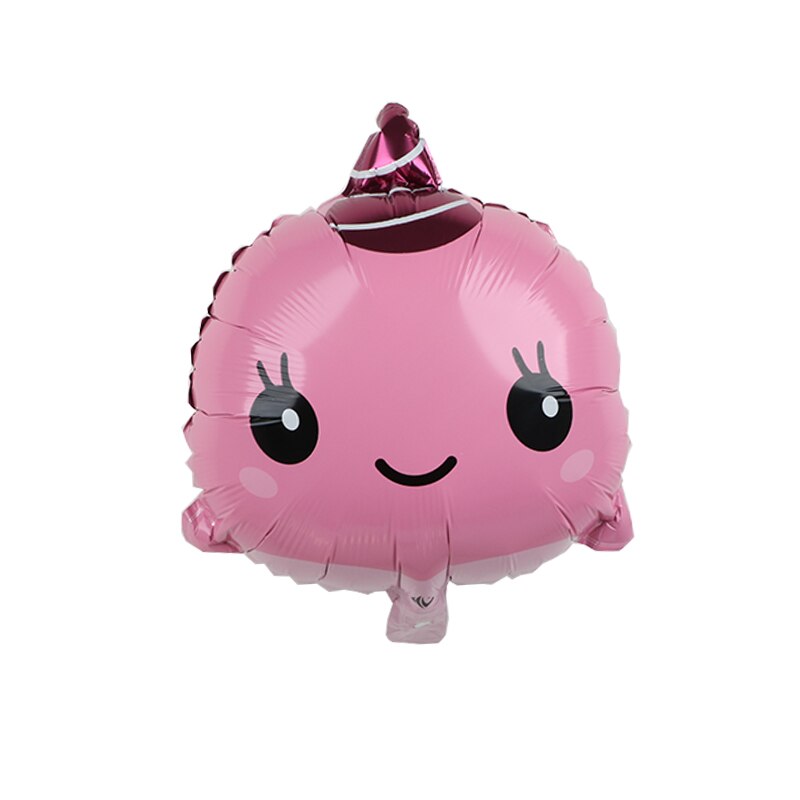 10pcs Aluminum Foil Helium Balloons Cartoon Animal Children's Day Wedding Birthday Decor Kids Panda Rabbit Balloons Party Favor: Plum