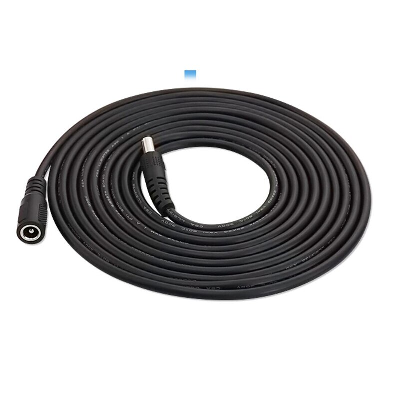 DC12V Power Cord Cable Extender 3m/5m/10m 5.5mm x 2.1mm Male Plug Extension Cord For 12V Security CCTV IP Wifi Camera