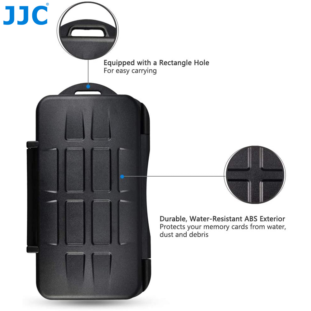 Jjc Waterdichte Sd Microsd Card Case Houder Hard Case Storage Box Voor Sd/Sdhc/Sdxc/Micro Sd/Tf Card Container Voor Dslr &amp; Computer