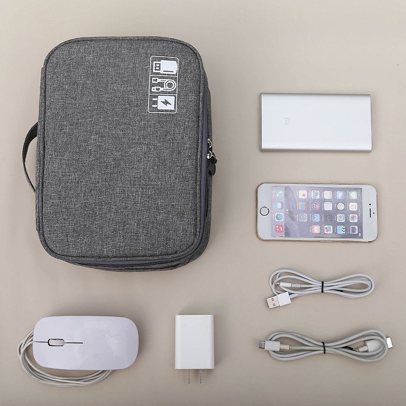 Bolsas de viaje de almacenamiento, organizador de accesorios electrónicos, cubos de embalaje digitales, auriculares portátiles, bolsa de cámara, novedad