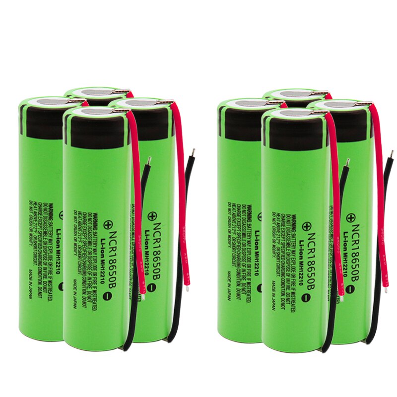 100% 18650 battery 3400mah 3.7v lithium battery for NCR18650B 3400mah Suitable for flashlight battery+ diy line