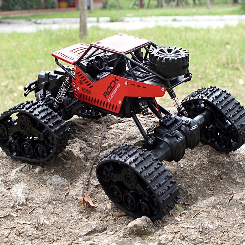 Cross-country climbing car 1/16 Four-wheel Drive Alloy Track Off-road Remote Controll Climbing Car Drive RC toys For Boys