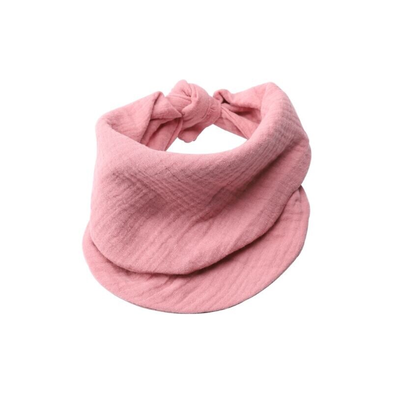 Bavaglino garza neonato neonato ragazze Burp Bandana cotone morbido sciarpa bambino sciarpe asciugamano Saliva neonato: Dark Pink