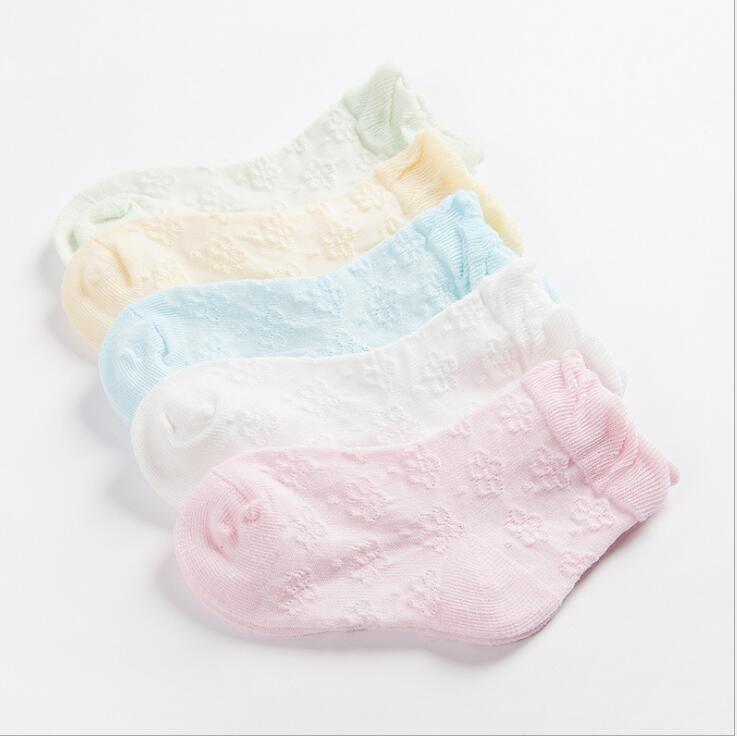 5 paar katoenen mesh sokken lente en zomer baby kniekousen kinderen ademende jongens meisjes sokken: Nvxiaohua