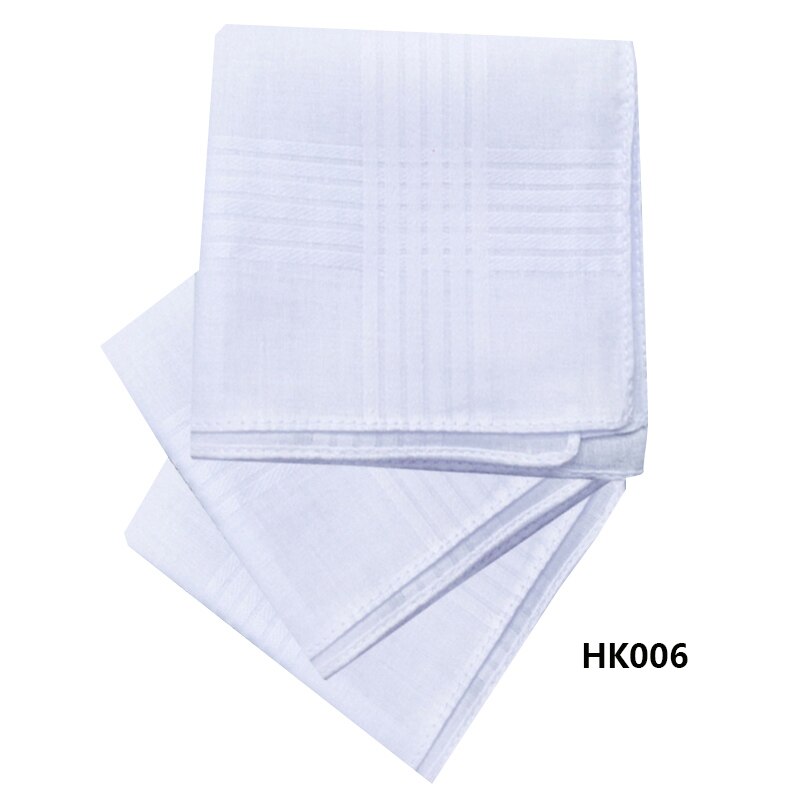 BAIYIXIN Handkerchiefs, Mens Cotton White Hankerchiefs,Pocket Square Hankies/Pocket Hankies 6Pieces: HK006-6PCS