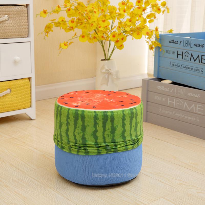 Woonkamer creatieve kruk verwijderbare en wasbare cartoon fruit kinderen schoenen kruk leren bankje kleine bench