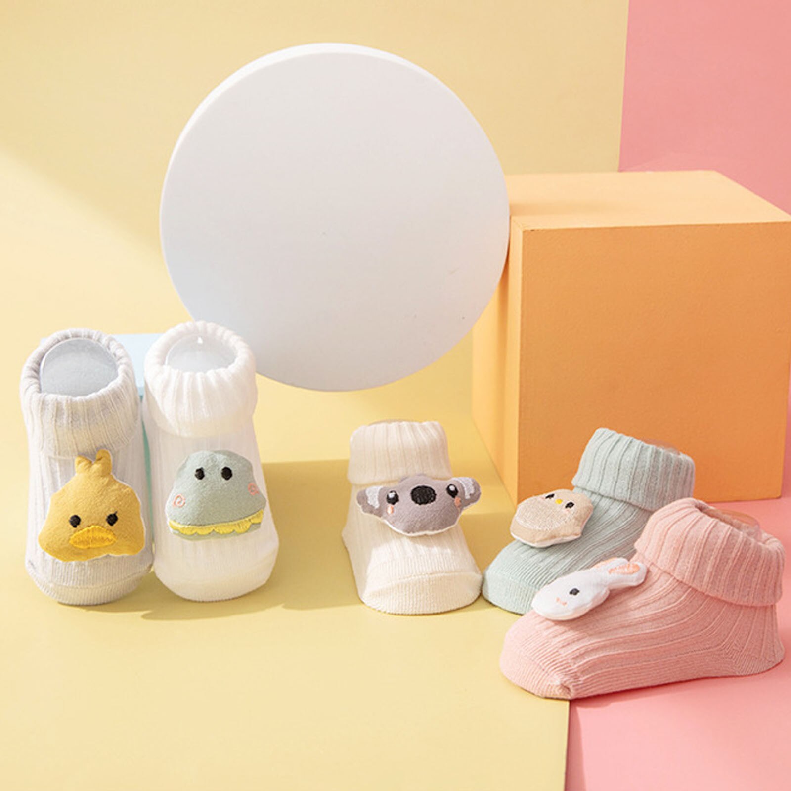 1 Pair Cotton Baby Socks Rubber Anti Slip Boy Girl Floor Kids Toddlers Autumn Spring Animal Infant Newborn Cute Cheap Stuff