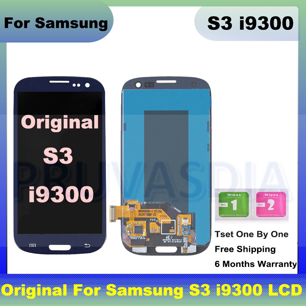 Originele Voor Samsung Galaxy S3 Lcd Touch Screen Digitizer Vergadering Voor Samsung S3 I9300 I9300I SHV-E210S Screen
