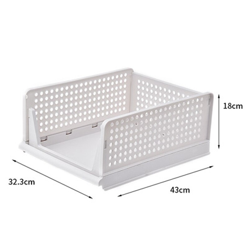 Detachable Wardrobe Clothes Organizer Multi-layer Stackable Shelf Stack Desktop Storage Basket Sundries Partition Board Rack
