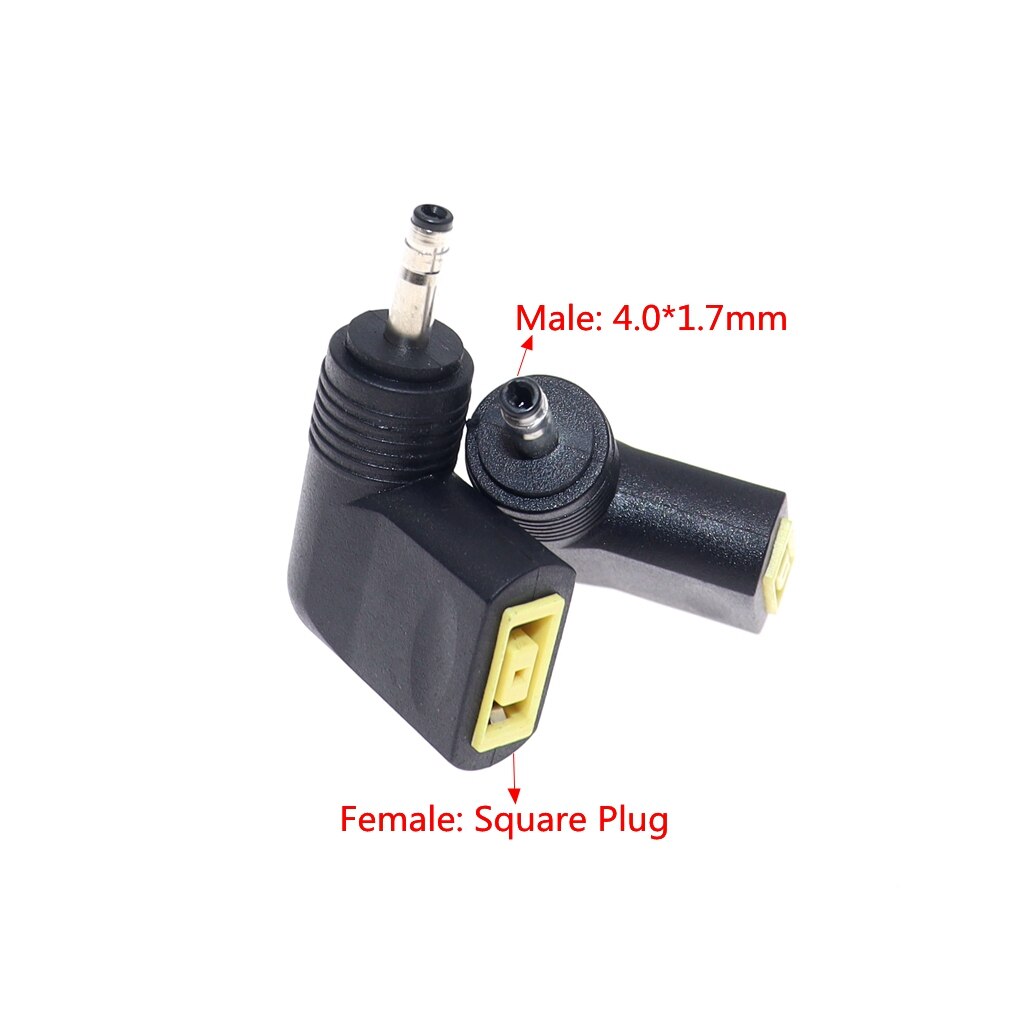 Laptop Dc Adapter Vierkante Vrouw Naar 7.9X5.5Mm 5.5X2.5Mm 4.0X1.7Mm 5.5X2.1Mm Male Dc Stekker 90 Graden Connector