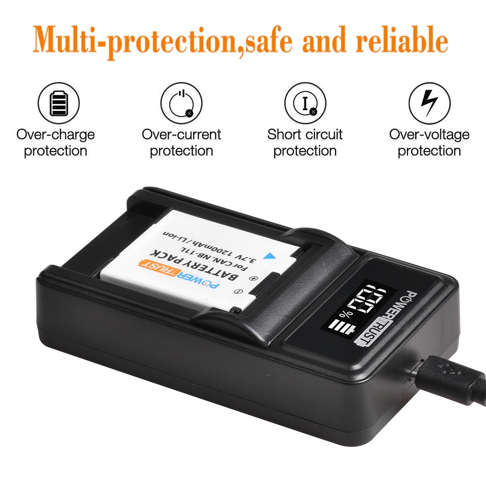 Batterie 11LH NB-11L et chargeur USB rapide, pour appareil photo Canon PowerShot Elph 110/130/150 IS/190 IS/350 HS,A2600 IS,A4000 IS,SX400 IS