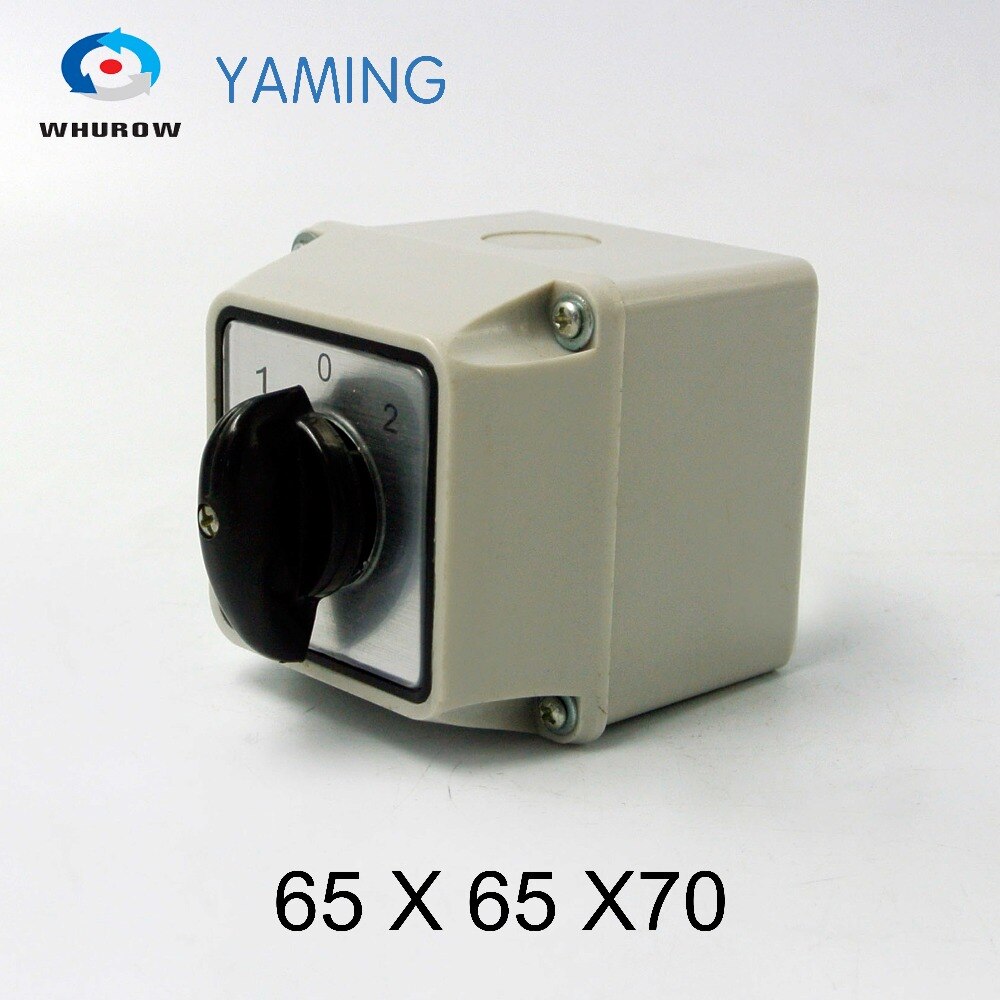 Yaming electric YMW26-25/1M Changeover rotary cam switch 25A 1 pole 3 position with waterproof enclosure IP65 nockendrehschalter