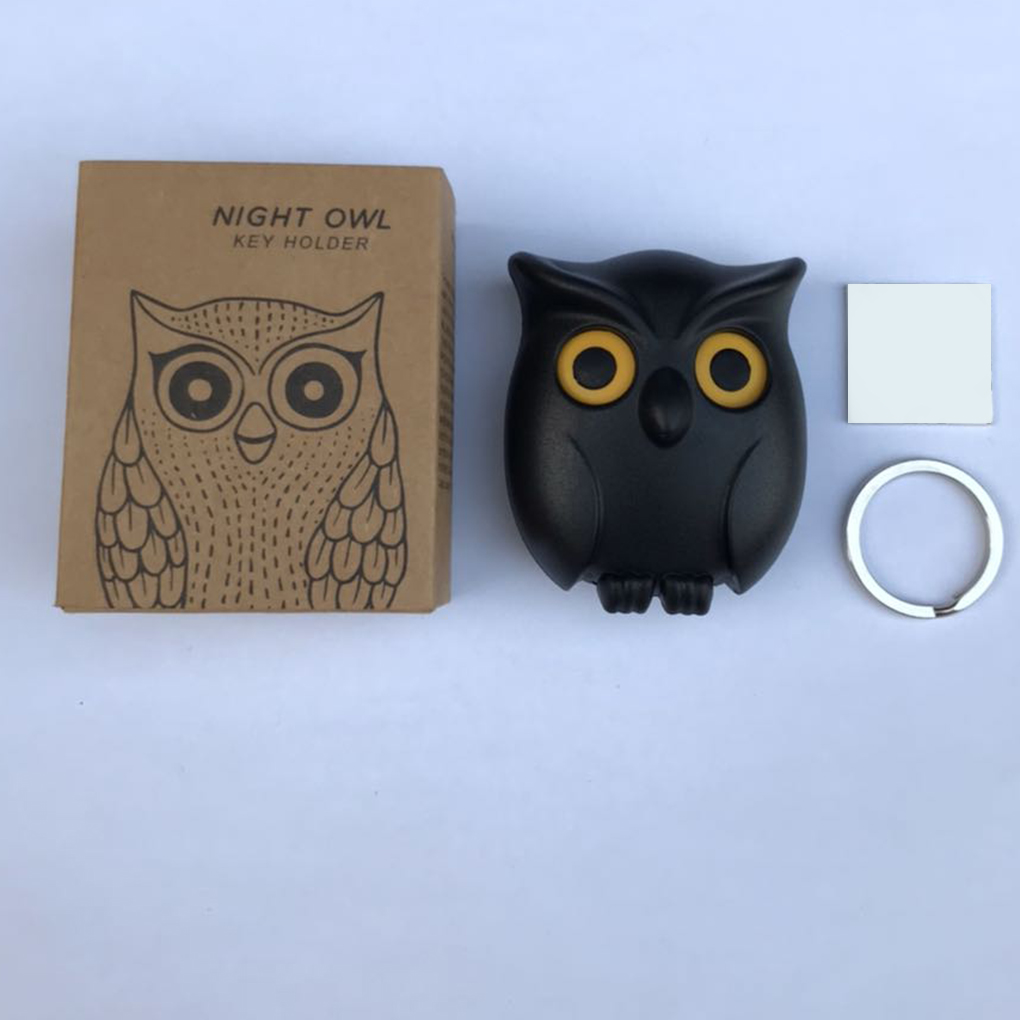Bird Shape Wall Mount Key Holder Innovative Key Hook Door Hanger Night Owl Magnetic Storage Rack Home Decorative Organizer