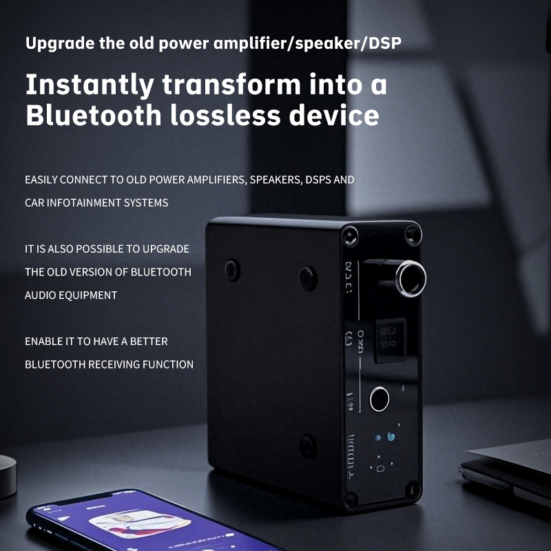 Osound Qualcomm QCC5181 Upscale Bluetooth 5.4 Audio Receiver LHDC Car Home LDAC Lossless Audio Fiber Coaxial Low latency AUX