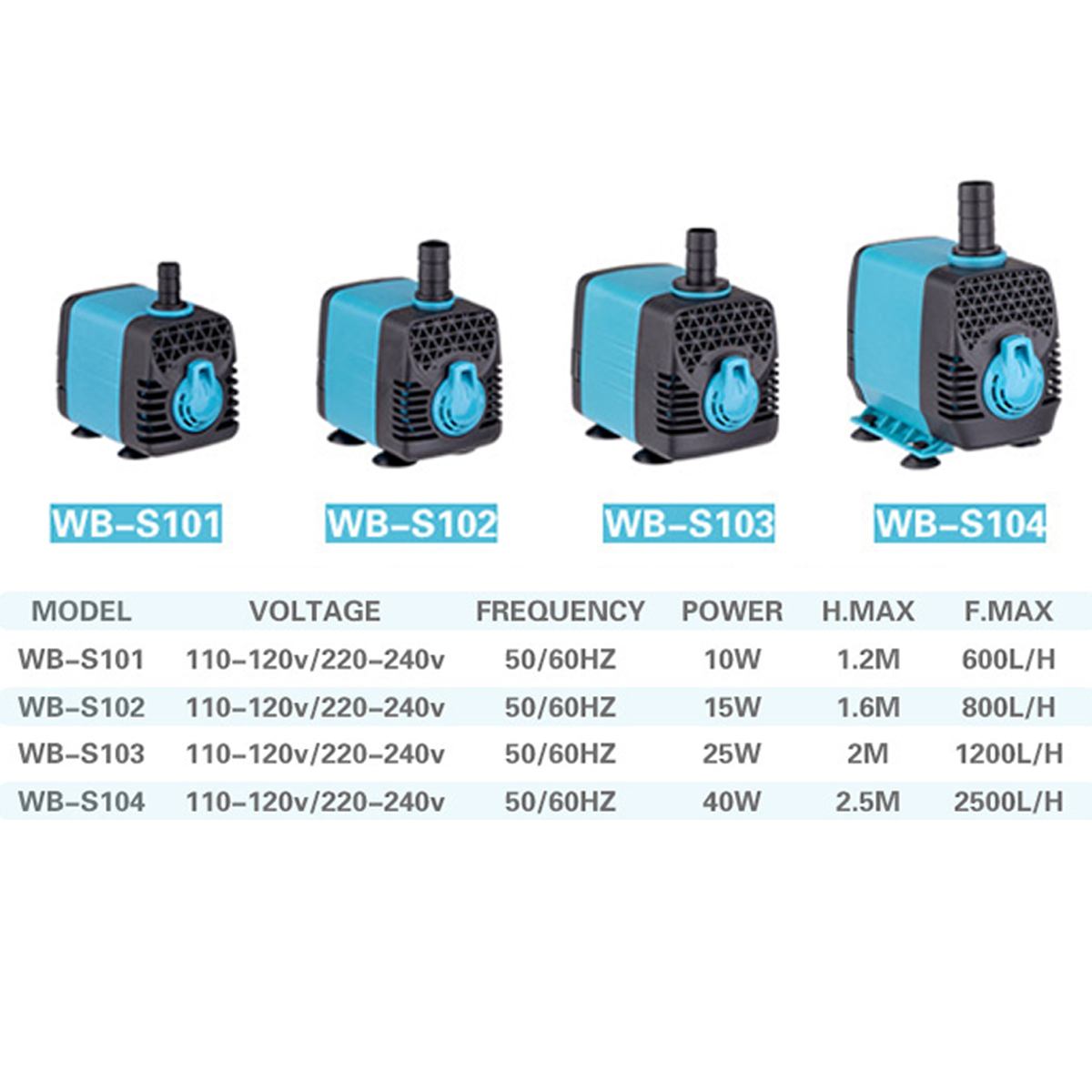 10/15/25/40/55W Multifunctional Aquarium Water Pumps Tank Pond Pool Fountains Pump Waterproof Submersible Fish Pond Water Pump