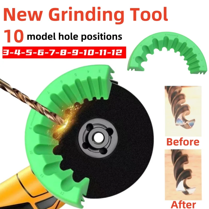 3-12mm 10 model hole Drill Bit Grinding Sharpener Angle Grinder Attachment Precision Drilling Brack Polishing Grinding Tool