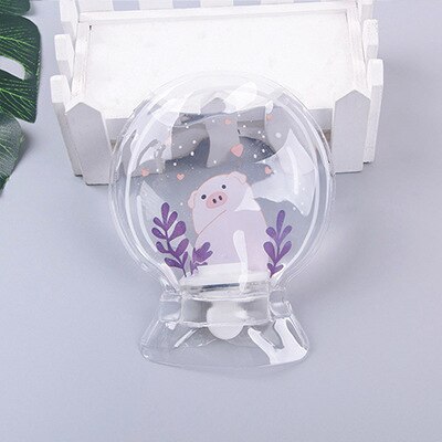 Bouillotte Ronde Transparente PVC Enfant Partie Transparente D'eau Visible Bouteille D'eau Chaude Hiver Bouteille D'eau Chaude: pig